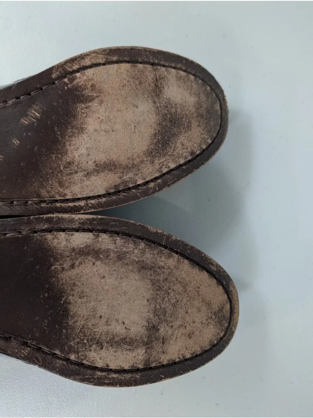 Land's End penny loafers in black leather men's size 11